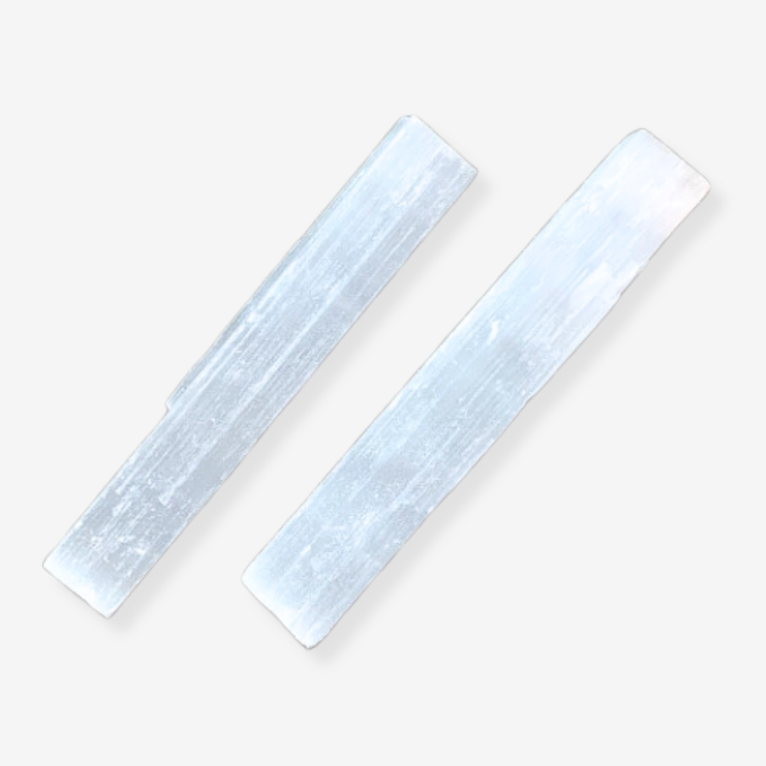 Pack de 2 Selenitas (14-15 cm) – Sticks de Limpieza y Purificación