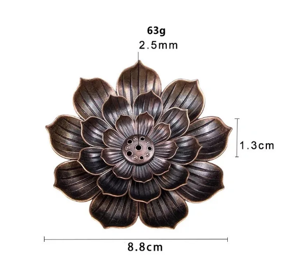 Portaincienso 2 En 1, Flor De Loto 8.8 Cm