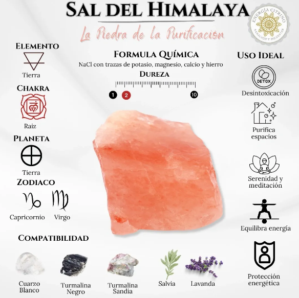 Piedras de Sal del Himalaya para Purificación Energética - 3 Piezas