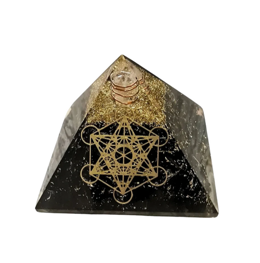 Piramide Orgonita Limpieza de Energía: Turmalina y Cubo de Metatrón