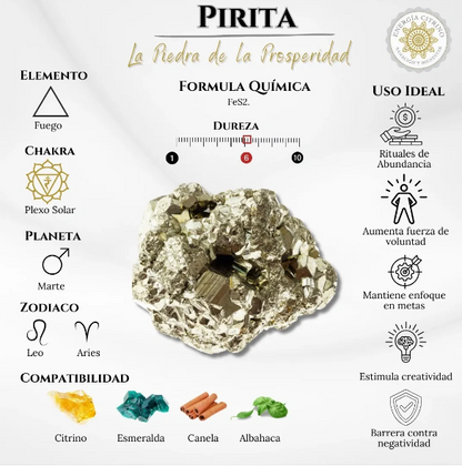 Pirita Pack 3 Piezas (3-5 cm) – Piedra de la Prosperidad y Protección