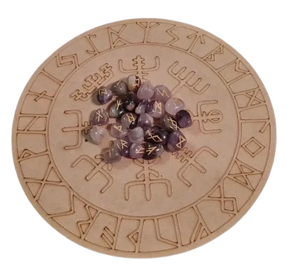 Rejilla Vegvisir con Runas Vikingas en Amatista