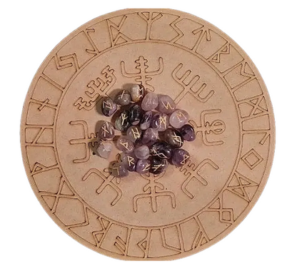 Rejilla Vegvisir con Runas Vikingas en Amatista