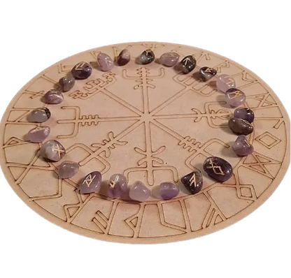 Rejilla Vegvisir con Runas Vikingas en Amatista