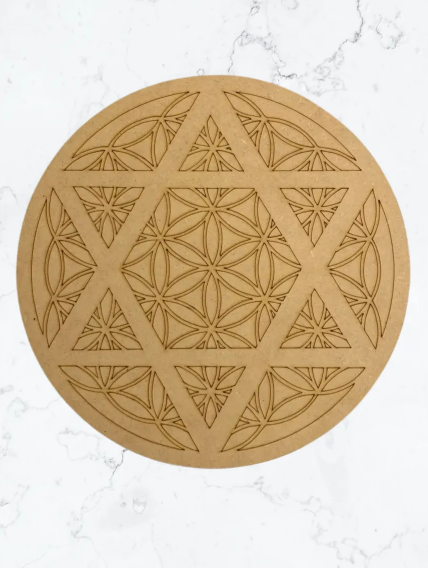 Rejilla de cuarzos: "Hexagrama - Flor de la vida"