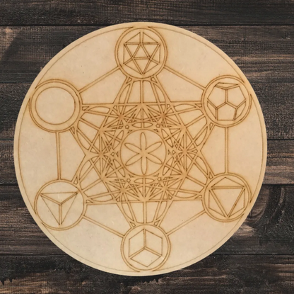 Rejilla para cuarzos: "Cubo de Metatron con Solidos Platónicos"